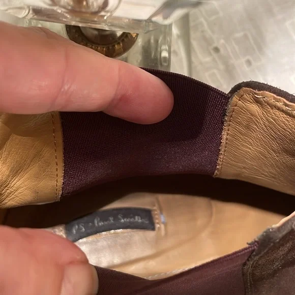 Paul Smith Chocolate Brown Suede Chelsea Slip On Boots Size Mens 7 Unisex - Picture 6 of 12